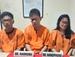 Tiga Pengedar Sabu Ditangkap Polres Kampar di Desa Sei Jernih