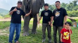 Sambut HUT RI ke-81, XCI Lancang Kuning Kunjungi Pusat Konservasi Gajah Minas