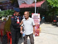 Malaria Mengancam Pesisir Sinaboi, Ekspedisi Merah Putih Presisi Polda Riau Gelar Bakti Pelayanan Gratis