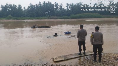 Cegah Kerusakan Lingkungan, Polsek Kuantan Tengah Tertibkan Tambang Ilegal di Sungai