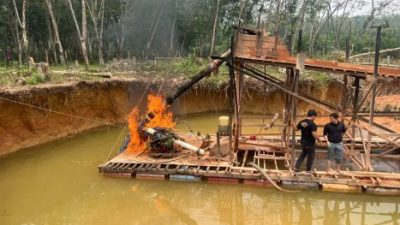 Polsek Pangean Tindak Lanjuti Informasi PETI di Desa Pulau Deras