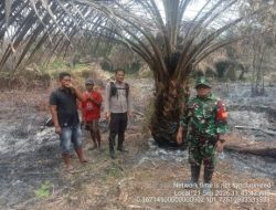Cegah Karhutla Meluas, Kapolsek Pangkalan Kuras Pimpin Verifikasi Hotspot di Perbatasan Ukui