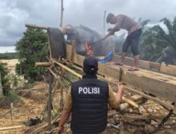 Kapolres Kuansing: 13 Rakit PETI Tak Beroperasi Dimusnahkan Agar Tak Dipakai Lagi