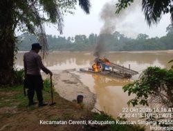 3 Kabur dan 1 Dibakar, Polsek Cerenti Gerebek PETI di Kuansing