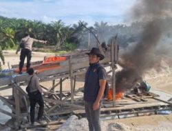 Stop PETI Ilegal Polsek Bakar Rakit Dompeng di Petai Baru