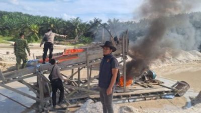 Stop PETI Ilegal Polsek Bakar Rakit Dompeng di Petai Baru