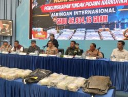 Polda Riau Gagalkan 46,9 Kg Sabu dari Malaysia