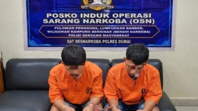 FF dan MY Ditangkap, Polres Dumai Sita 6 Paket Sabu Dari Dua Remaja