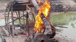 PETI Merajalela, Polres Kuansing Sikat 7 Rakit di Cerenti dan Sentajo