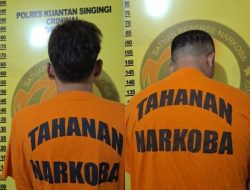 Polres Kuansing Gagalkan Peredaran 55,24 Gram Sabu, Dua Tersangka Positif Amphetamine